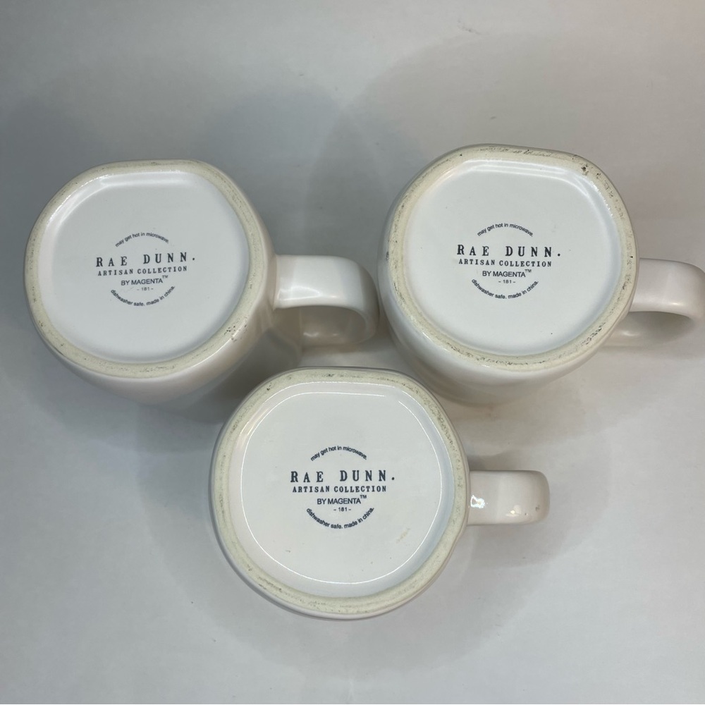 Lot of 3 Rae Dunn Easter White Pink Mugs Hunny Snuggle Bunny Some Bunny To Love - Picture 4 of 7